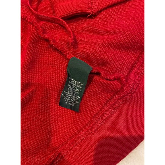 LRL Lauren Jeans Co Ralph Red Jacket Cardigan Sweater Top Buckle Closure - Picture 3 of 10